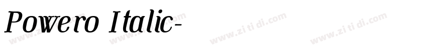 Powero Italic字体转换 Powero Italic字体转换